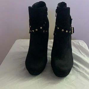 Guess Black/Gold High Heel Boots